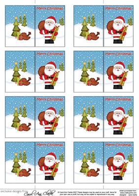 Santa's Present Christmas Gift Tags