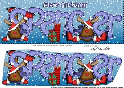 Large Dl Xmas Spencer Rudolph 3D Decoupage