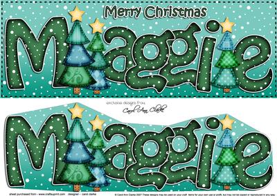 Large Dl Xmas Maggie Trees 3D Decoupage