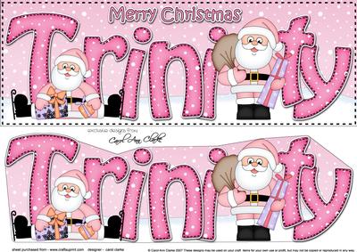 Large Dl Xmas Trinity Santa 3D Decoupage