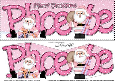 Large Dl Xmas Phoebe Santa 3D Decoupage