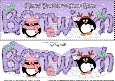 Large Dl Christmas from West Bromwich Pip Penguin