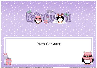 Large Dl Christmas from West Bromwich Pip Penguin
