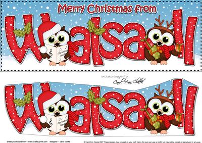 Large Dl Christmas from Walsall Little Hoot Owl