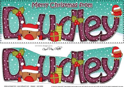 Large Dl Christmas from Dudley Bobbin Robin