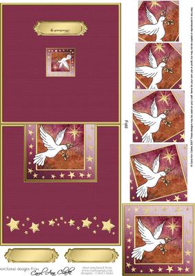 Xmas Dove No-hole Over the Edge & Spiral Pyramid