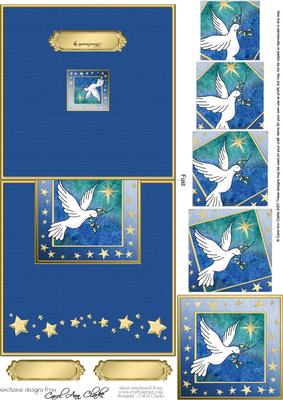 Xmas Dove No-hole Over the Edge & Spiral Pyramid