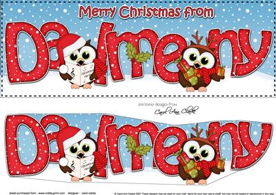 Large Dl Xmas from Dalmeny Little Hoot Owl 3D Decoupage