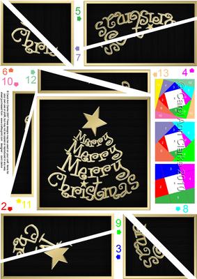 Merry Christmas Tree Twisted Spiral Side Stacker