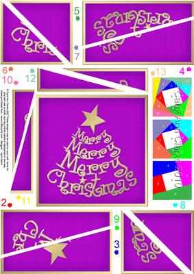 Merry Christmas Tree Twisted Spiral Side Stacker