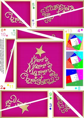 Merry Christmas Tree Twisted Spiral Side Stacker