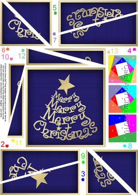 Merry Christmas Tree Twisted Spiral Side Stacker