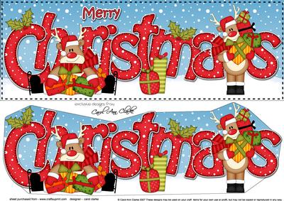 Large Dl Christmas Rudolph 3D Decoupage