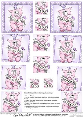 Princess Piggywig Twisted Pyramage Sheet
