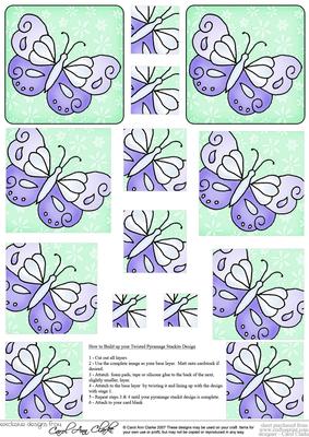 Fluttery Butterfly Twisted Pyramage Sheet
