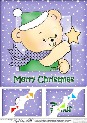 8 x 8 Robert's Xmas Star Scalloped Corner Topper
