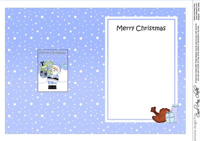 5x7 Christmas Santa's Presents Matching Insert
