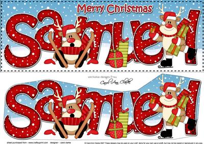 Large Dl Xmas Samuel Rudolph 3D Decoupage