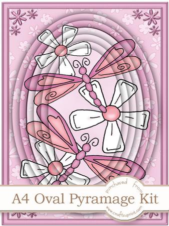 A4 Dreamy Dragonflies in Pink Pyramage Kit