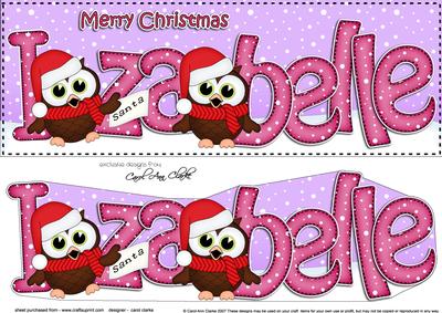 Large Dl Xmas Izabelle Little Hoot Owl 3D Decoupage