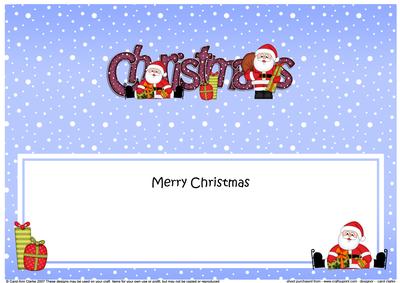 Xmas Christmas Santa Matching Large Dl Insert