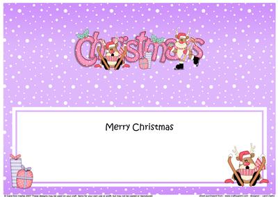 Xmas Christmas Rudolph Matching Large Dl Insert