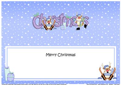Xmas Christmas Rudolph Matching Large Dl Insert