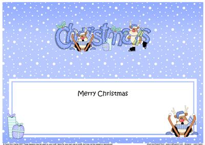 Xmas Christmas Rudolph Matching Large Dl Insert