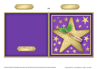 Christmas Star Quick Cut and Fold Card