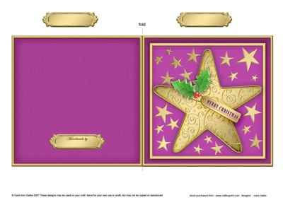 Christmas Star Quick Cut and Fold Card
