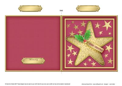 Christmas Star Quick Cut and Fold Card