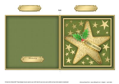 Christmas Star Quick Cut and Fold Card