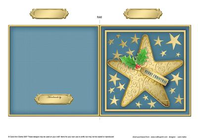 Christmas Star Quick Cut and Fold Card