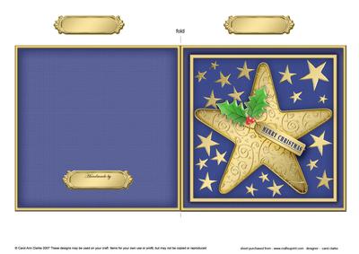 Christmas Star Quick Cut and Fold Card