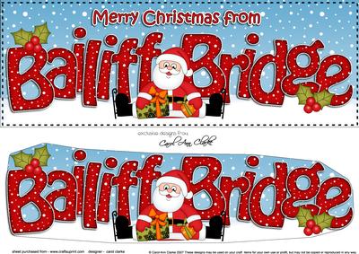 Large Dl Xmas from Bailiff Bridge Santa 3D Decoupage