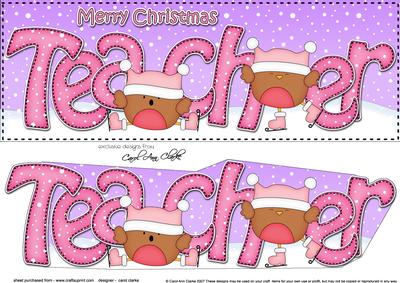 Large Dl Xmas Teacher Bobbin Robin 3D Decoupage