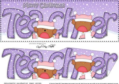 Large Dl Xmas Teacher Bobbin Robin 3D Decoupage