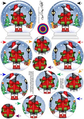 3D Hamish Scottie Dog Snow Globe Shaped Tree Decoration
