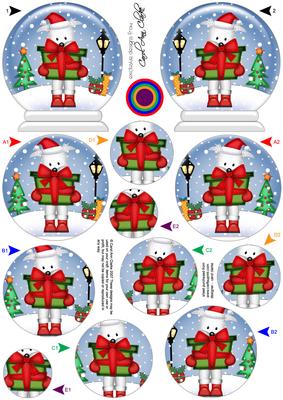 3D Jock Westie Dog Snow Globe Shaped Tree Decoration