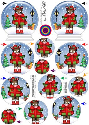3D Gigi Horse Snow Globe Shaped Tree Decoration