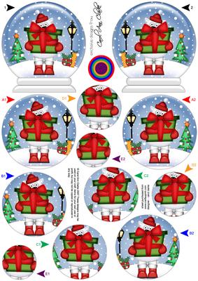 3D Ben Polar Bear Snow Globe Shaped Tree Decoration
