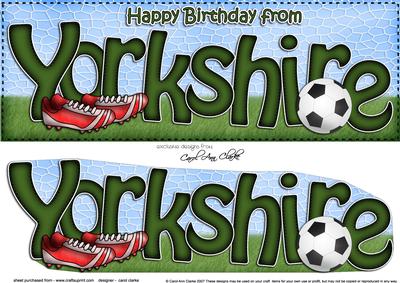 Large Dl Happy Birthday from Yorkshire 3D Decoupage