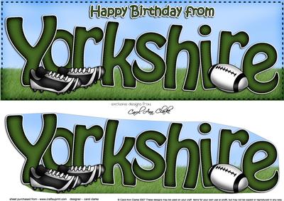 Large Dl Happy Birthday from Yorkshire 3D Decoupage