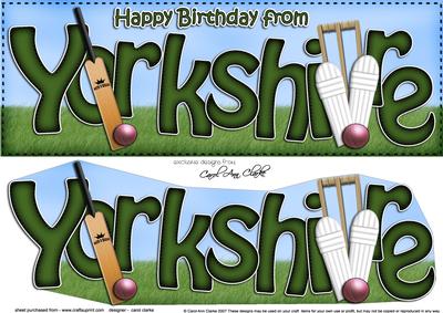 Large Dl Happy Birthday from Yorkshire 3D Decoupage