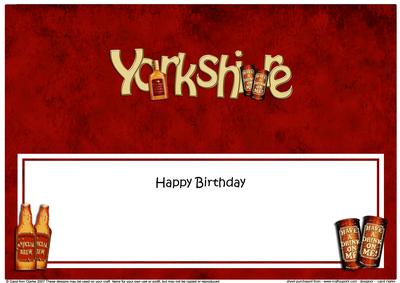 Large Dl Happy Birthday from Yorkshire Insert