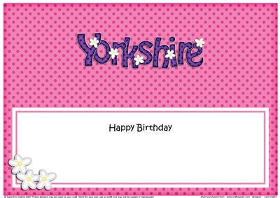 Large Dl Happy Birthday from Yorkshire Insert