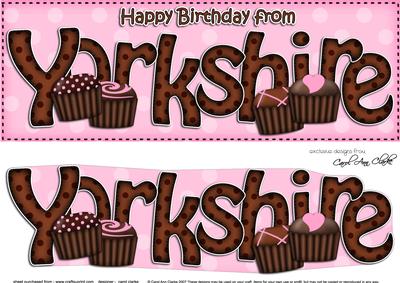 Large Dl Happy Birthday from Yorkshire 3D Decoupage