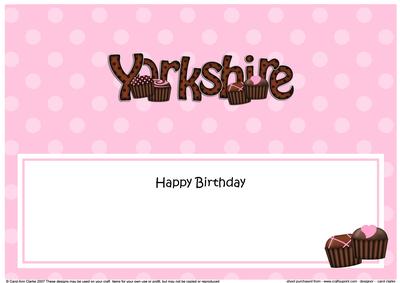 Large Dl Happy Birthday from Yorkshire Insert