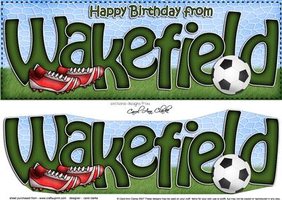 Large Dl Happy Birthday from Wakefield 3D Decoupage