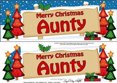 Large Dl Xmas Aunty Trees Signpost Easicut Decoupage
